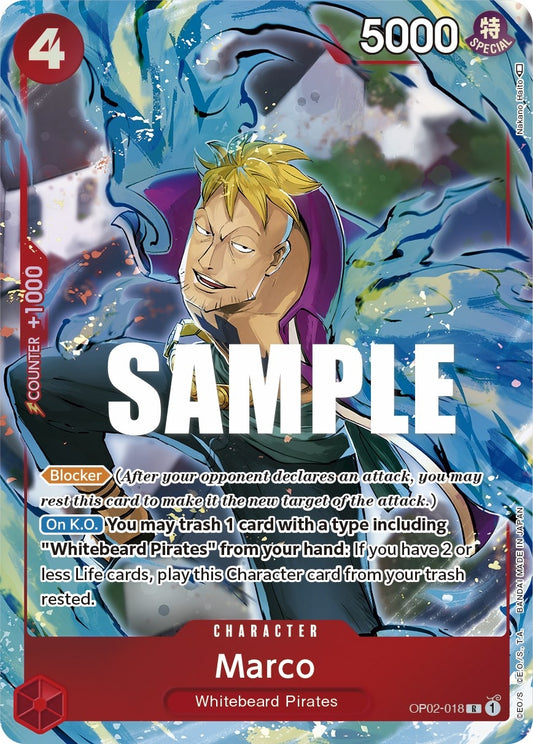 Image for Marco (Alternate Art) (OP02-018) (Paramount War) - One Piece Card Game