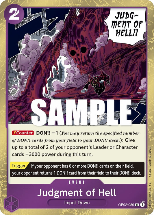Image for Judgment of Hell (OP02-089) (Paramount War) - One Piece Card Game