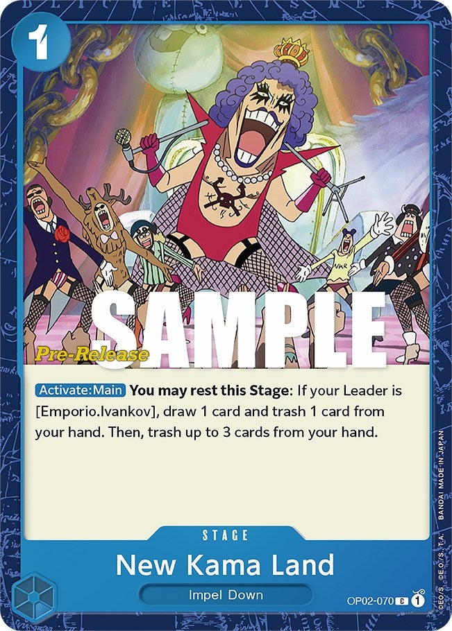 Image for New Kama Land (OP02-070) (Paramount War Pre-Release Cards) - One Piece Card Game