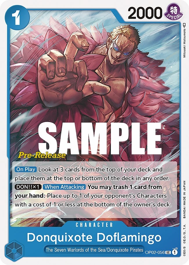 Image for Donquixote Doflamingo (OP02-056) (Paramount War Pre-Release Cards) - One Piece Card Game