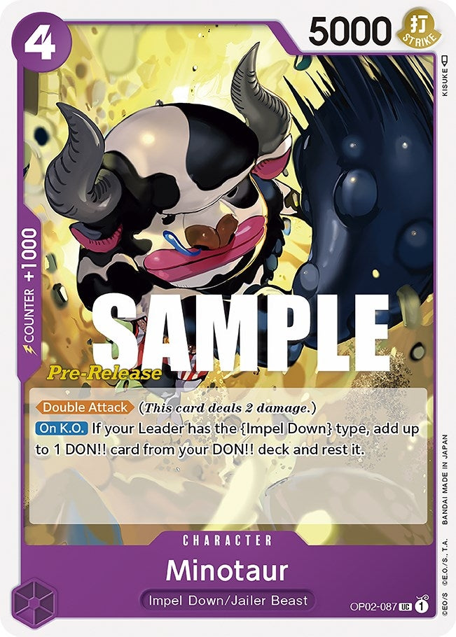 Image for Minotaur (OP02-087) (Paramount War Pre-Release Cards) - One Piece Card Game