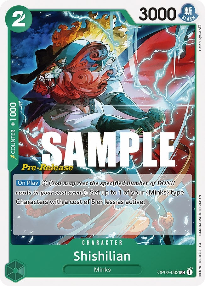 Image for Shishilian (OP02-032) (Paramount War Pre-Release Cards) - One Piece Card Game