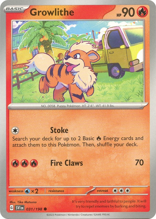 Image for Growlithe (031/198) (SV01: Scarlet & Violet Base Set) - Pokemon