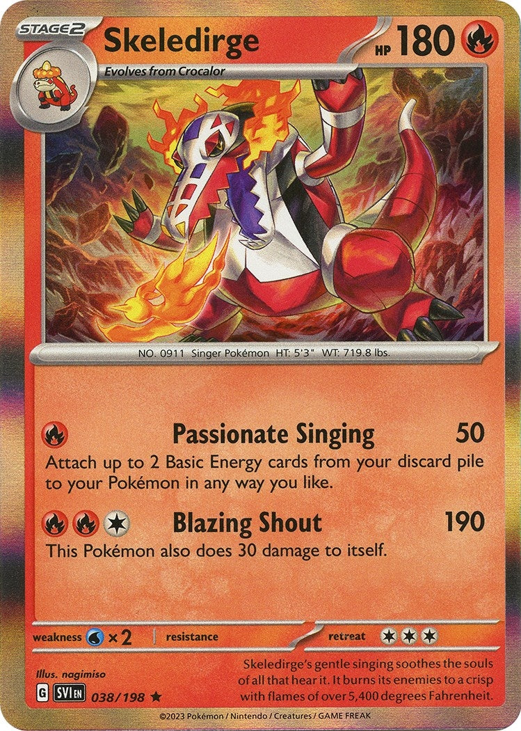 Image for Skeledirge (038/198) (SV01: Scarlet & Violet Base Set) - Pokemon