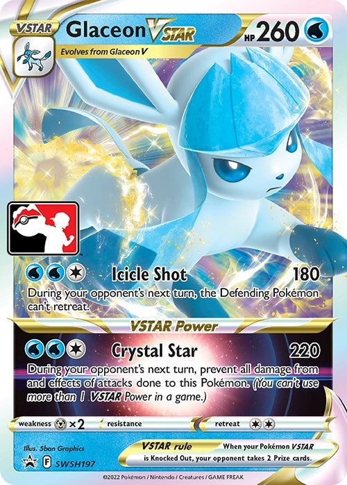 Image for Glaceon VSTAR (SWSH197) (Prize Pack Series Cards) - Pokemon