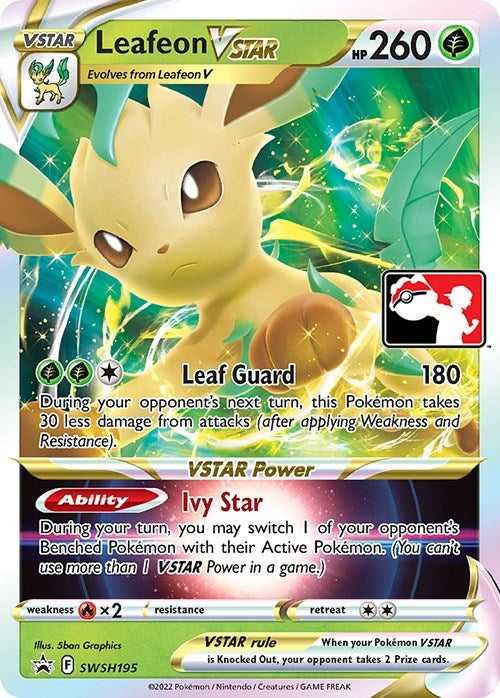 Image for Leafeon VSTAR (SWSH195) (Prize Pack Series Cards) - Pokemon