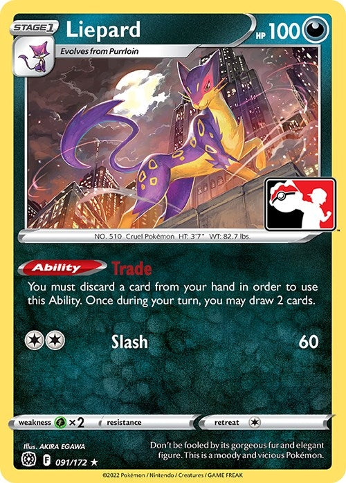 Image for Liepard (091/172) (Prize Pack Series Cards) - Pokemon