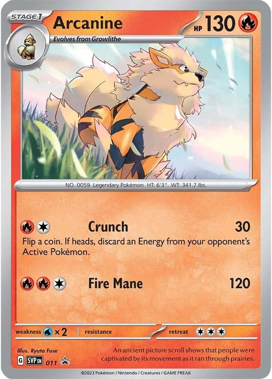 Image for Arcanine - 011 (011) (SV: Scarlet & Violet Promo Cards) - Pokemon