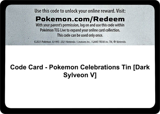 Image for Code Card - Pokemon Celebrations Tin [Dark Sylveon V] (World Championship Decks) - Pokemon