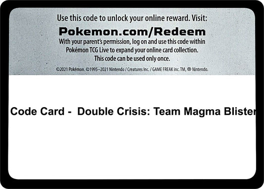 Image for Code Card - Double Crisis: Team Magma Blister (World Championship Decks) - Pokemon