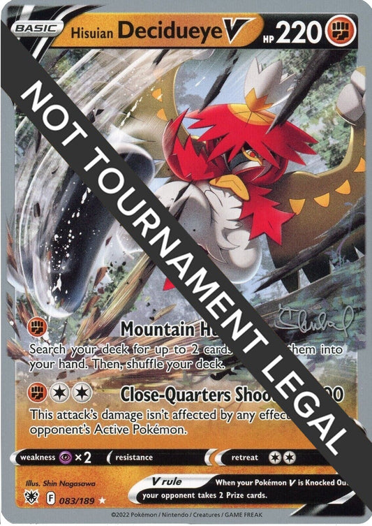 Image for Hisuian Decidueye V - 2022 (Ondrej Skubal) (083/189) (World Championship Decks) - Pokemon