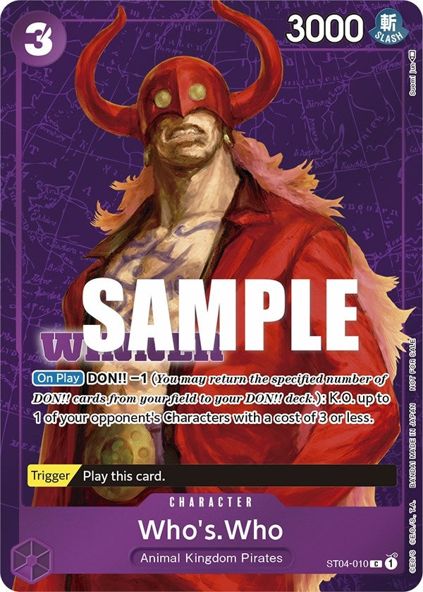 Image for Who's.Who (Tournament Pack Vol. 3) [Winner] (ST04-010) (One Piece Promotion Cards) - One Piece Card Game