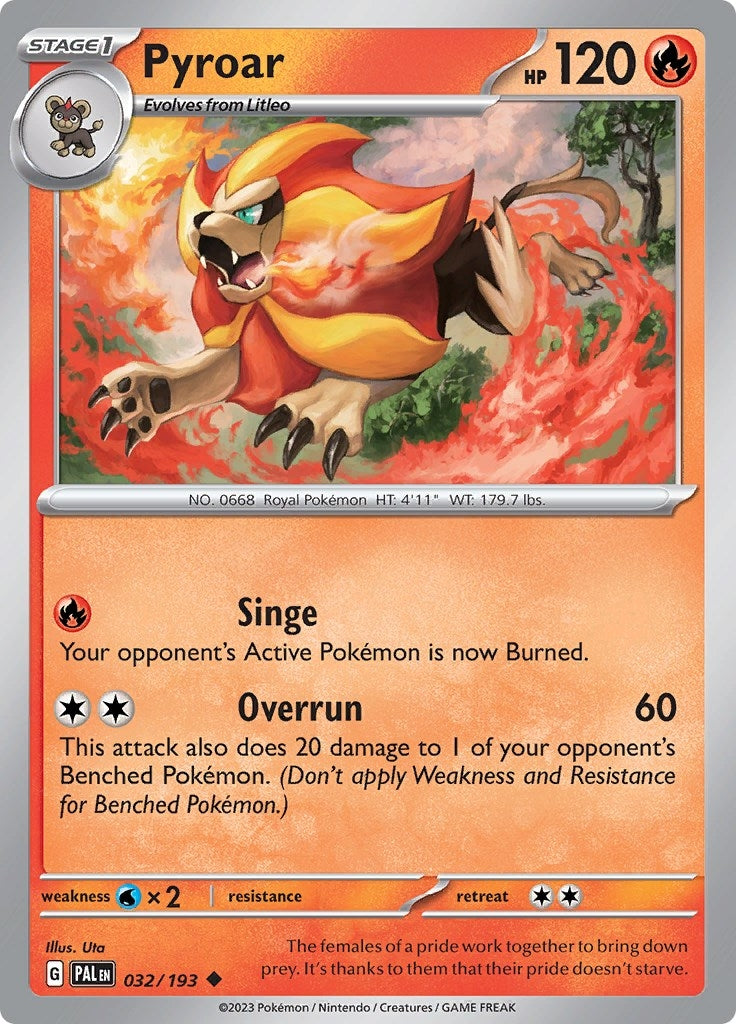 Image for Pyroar (032/193) (SV02: Paldea Evolved) - Pokemon