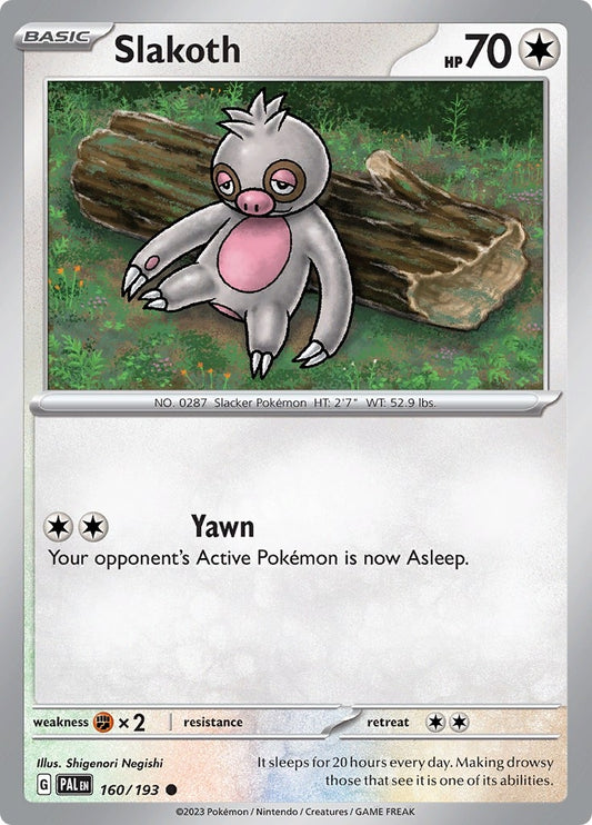 Image for Slakoth (160/193) (SV02: Paldea Evolved) - Pokemon