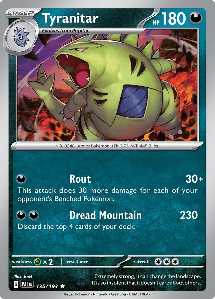 Image for Tyranitar (135/193) (SV02: Paldea Evolved) - Pokemon