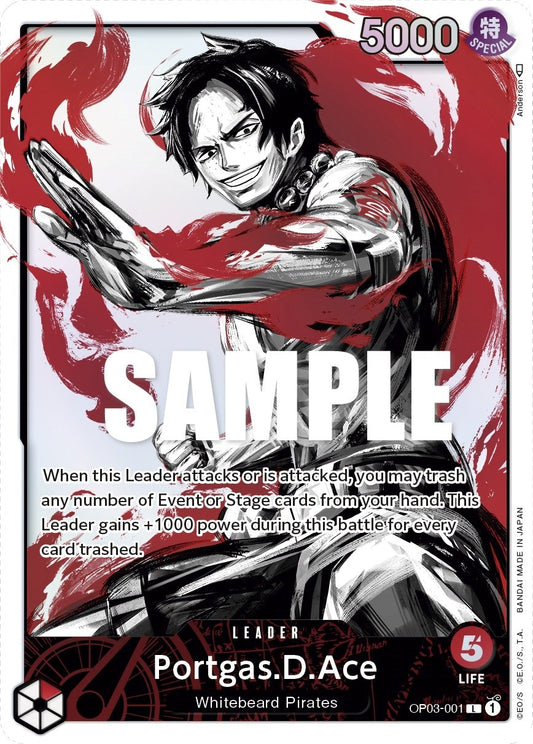 Image for Portgas.D.Ace (Alternate Art) (OP03-001) (Pillars of Strength) - One Piece Card Game