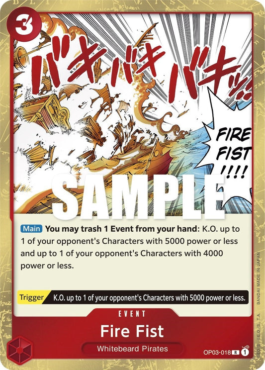 Image for Fire Fist (OP03-018) (Pillars of Strength) - One Piece Card Game