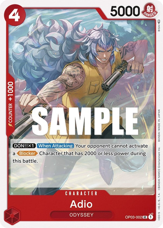 Image for Adio (OP03-002) (Pillars of Strength) - One Piece Card Game