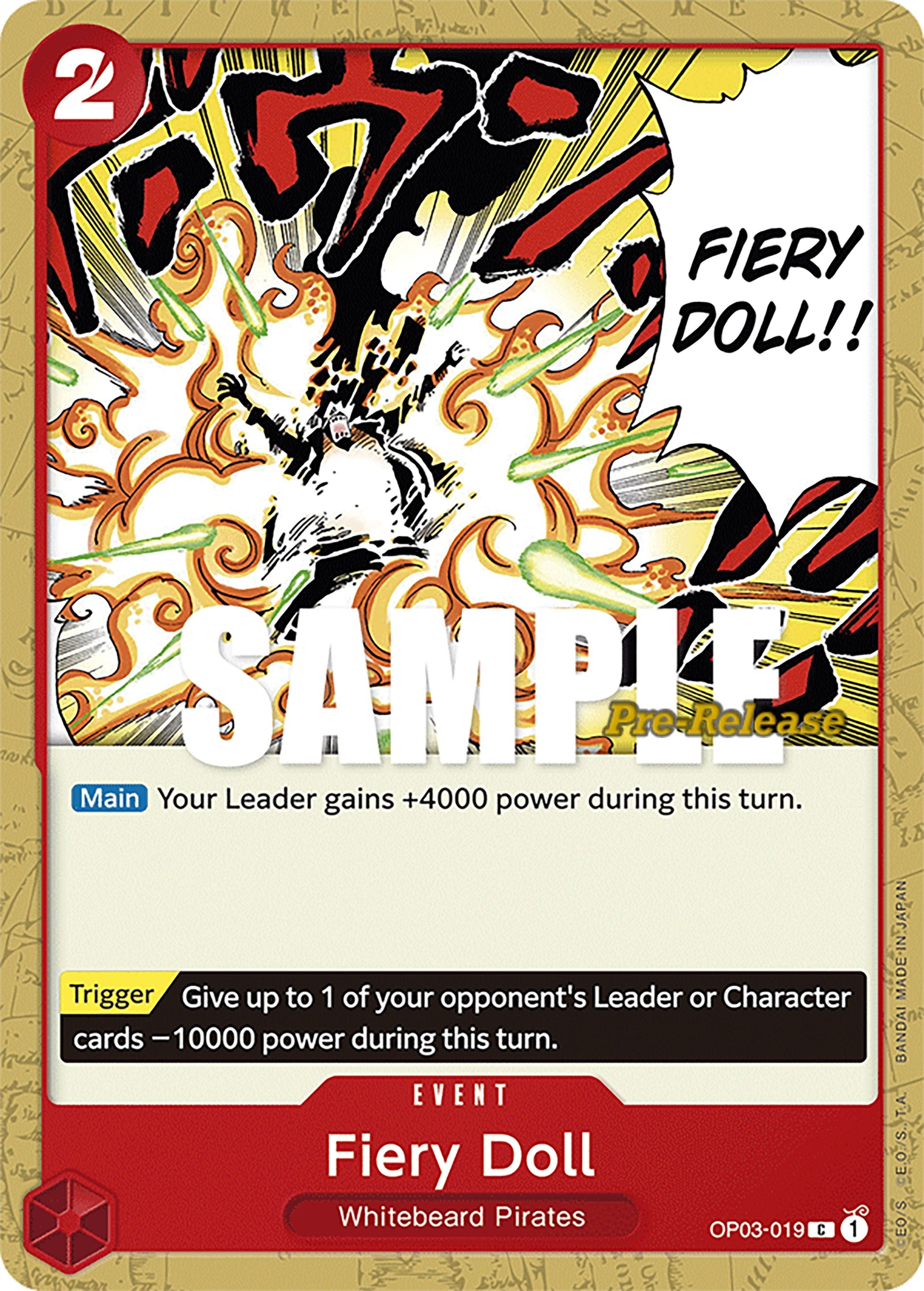 Image for Fiery Doll (OP03-019) (Pillars of Strength Pre-Release Cards) - One Piece Card Game