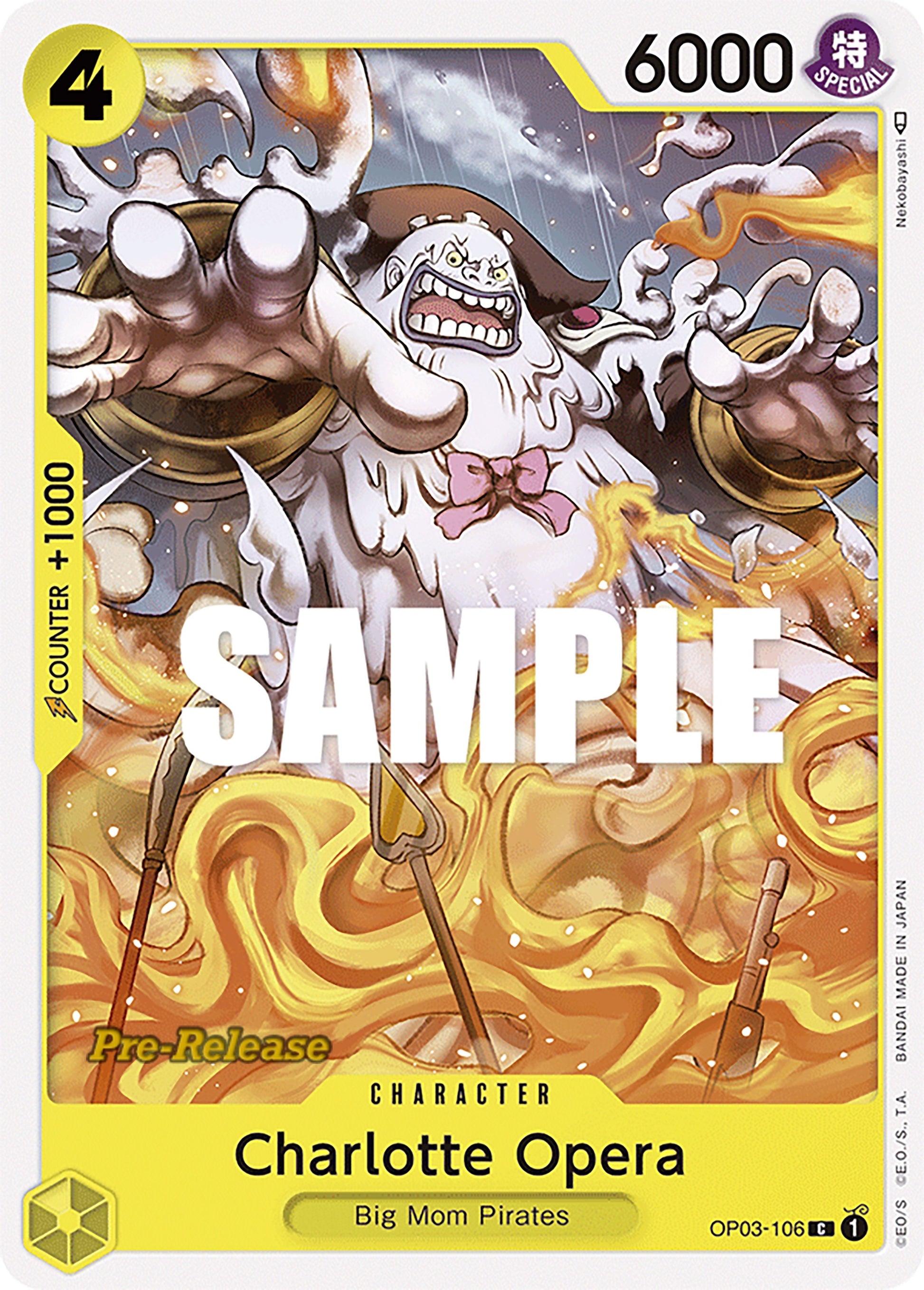 Image for Charlotte Opera (OP03-106) (Pillars of Strength Pre-Release Cards) - One Piece Card Game