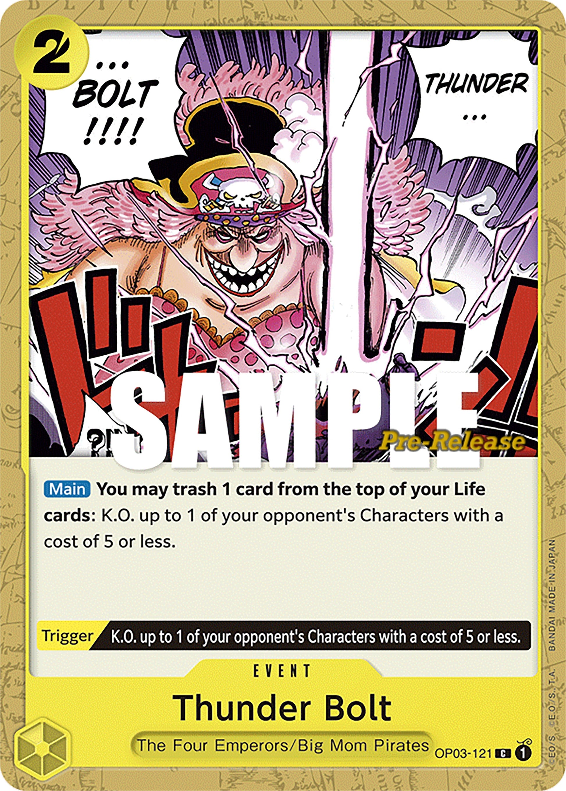 Image for Thunder Bolt (OP03-121) (Pillars of Strength Pre-Release Cards) - One Piece Card Game