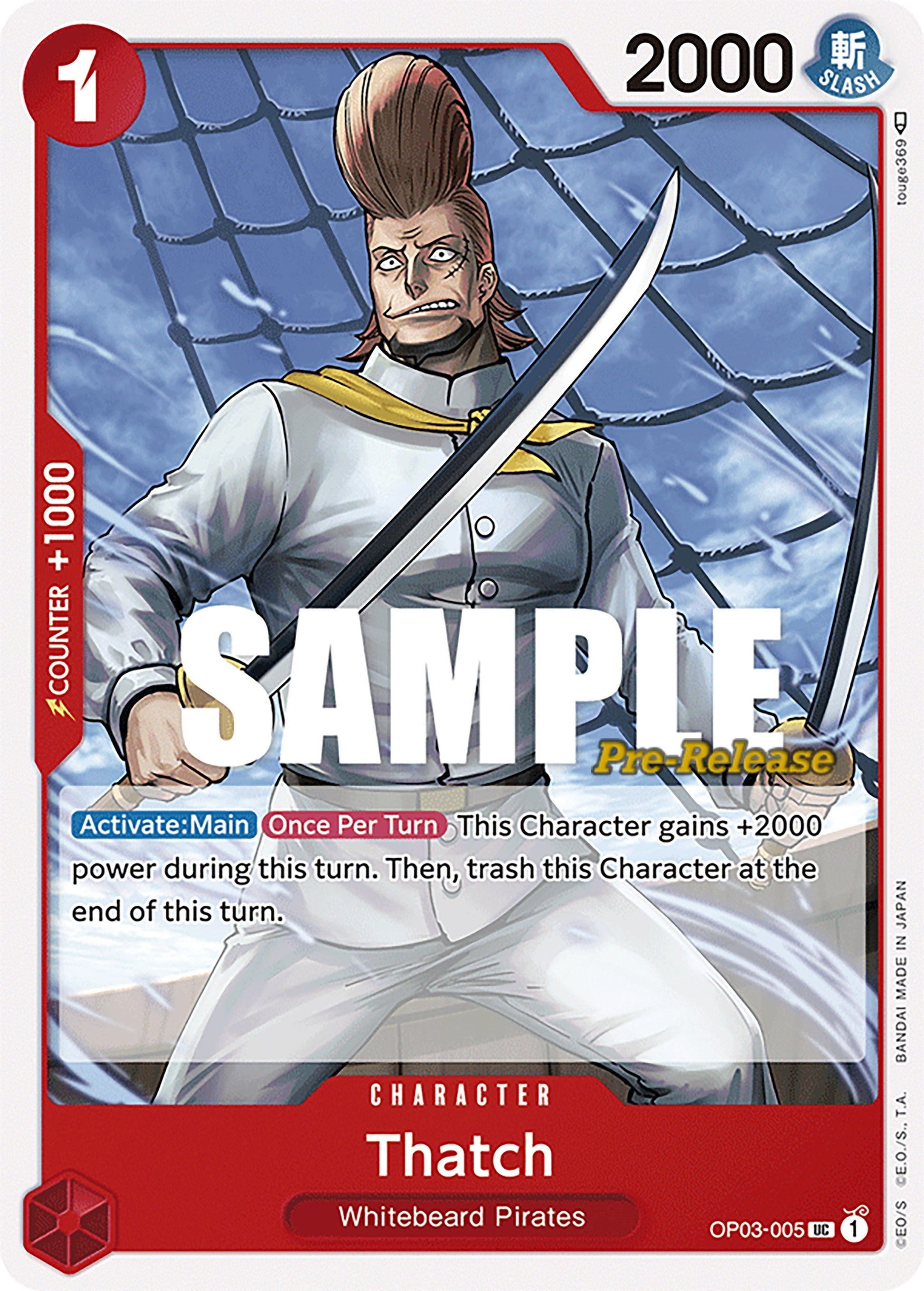 Image for Thatch (OP03-005) (Pillars of Strength Pre-Release Cards) - One Piece Card Game
