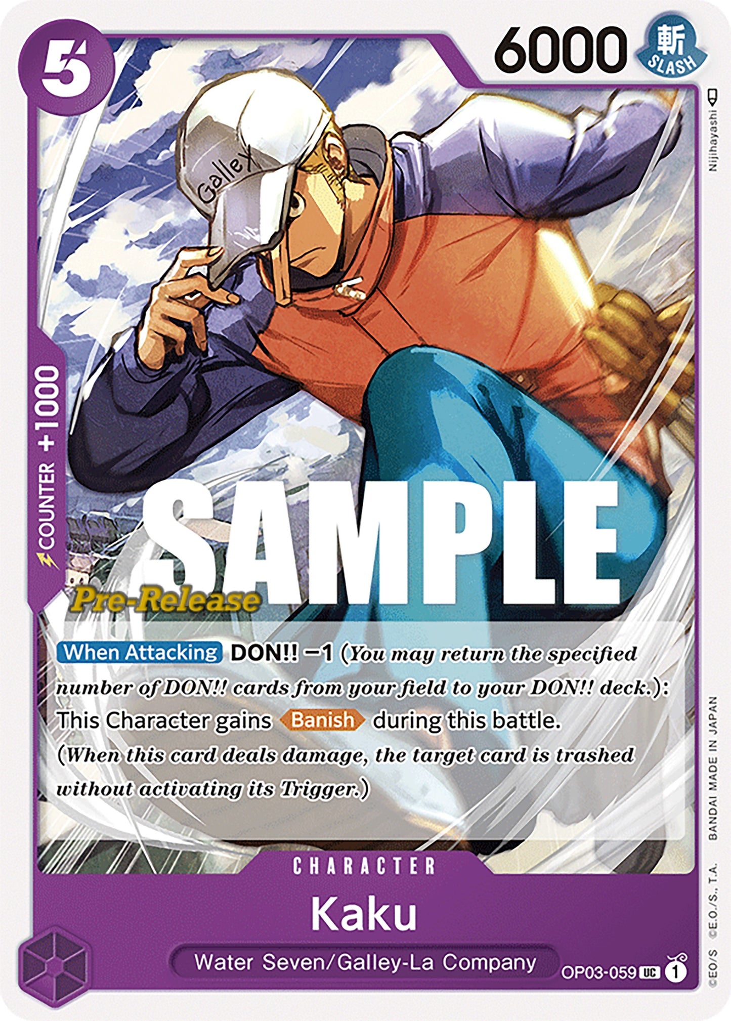 Image for Kaku (OP03-059) (Pillars of Strength Pre-Release Cards) - One Piece Card Game