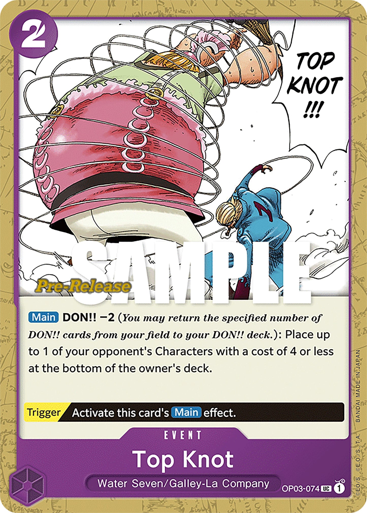 Image for Top Knot (OP03-074) (Pillars of Strength Pre-Release Cards) - One Piece Card Game
