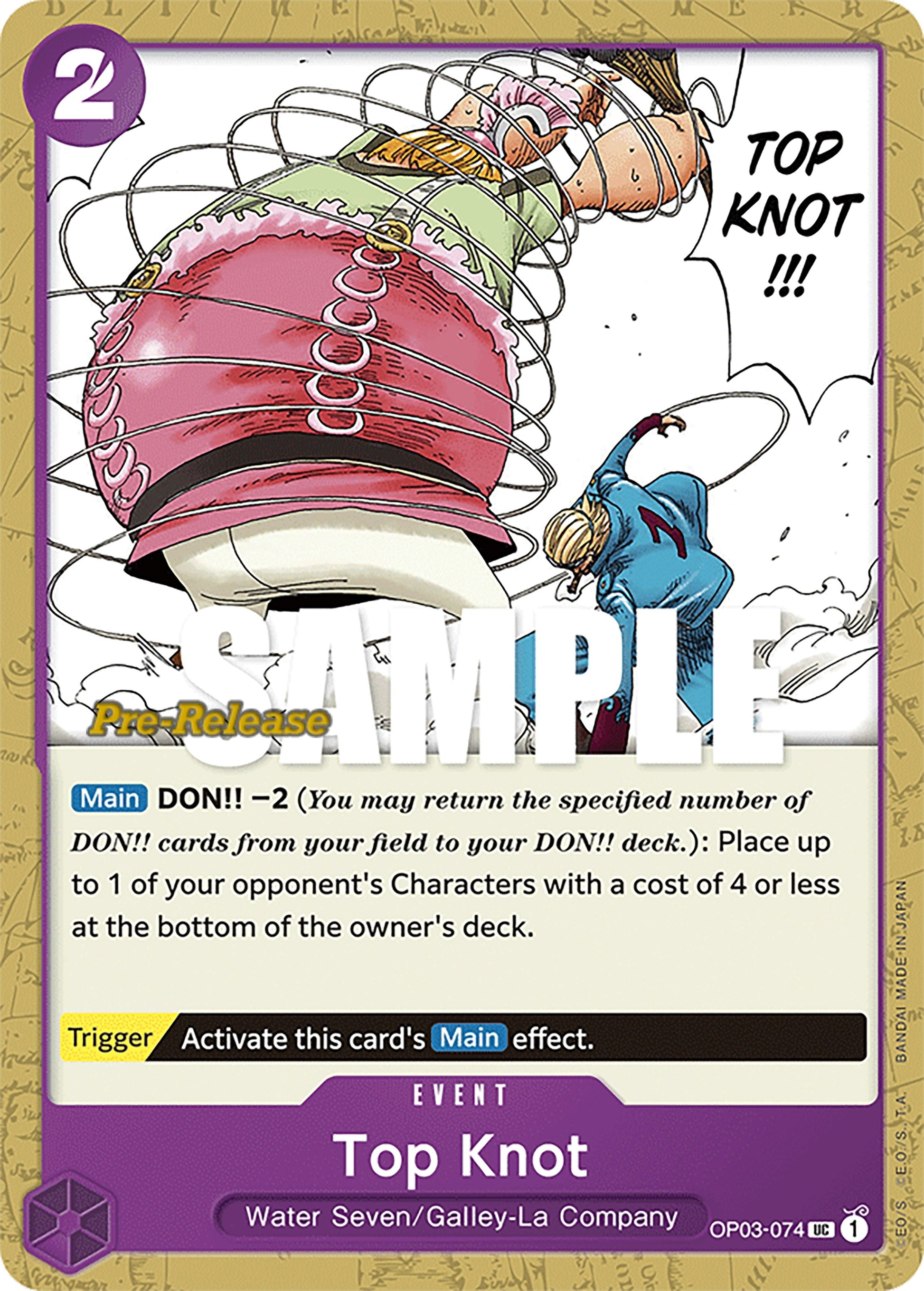 Image for Top Knot (OP03-074) (Pillars of Strength Pre-Release Cards) - One Piece Card Game
