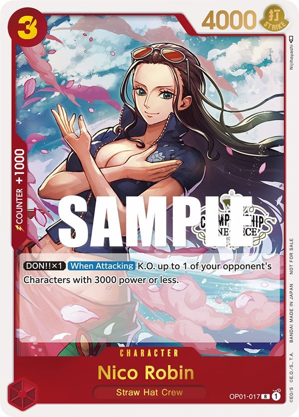 Image for Nico Robin (Store Championship Participation Pack) (OP01-017) (One Piece Promotion Cards) - One Piece Card Game