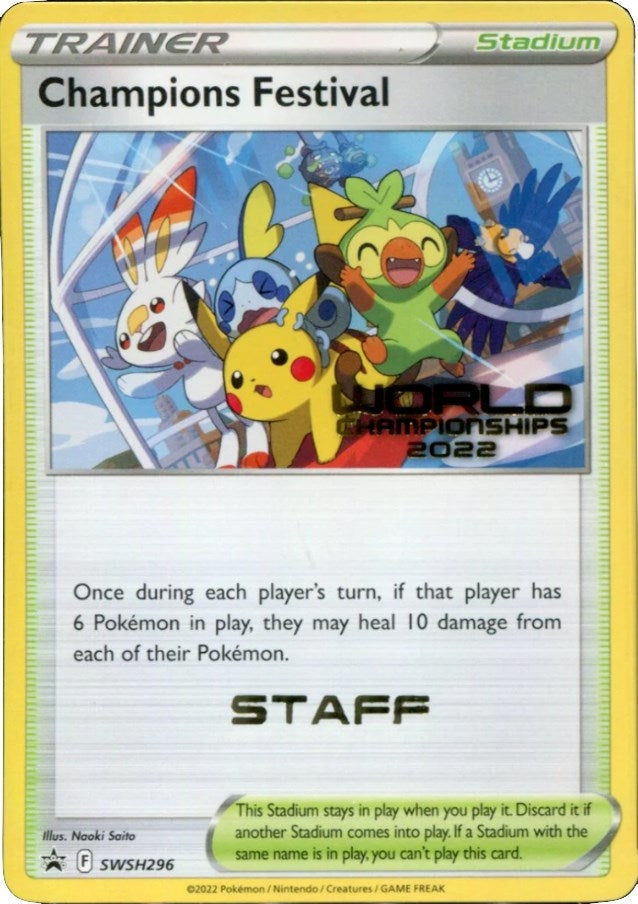 Image for Champions Festival - SWSH296 (World Championships 2022) [Staff] (SWSH296) (SWSH: Sword & Shield Promo Cards) - Pokemon
