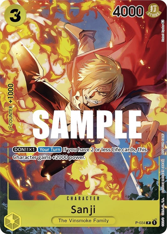 Image for Sanji (Event Pack Vol. 2) (P-034) (One Piece Promotion Cards) - One Piece Card Game