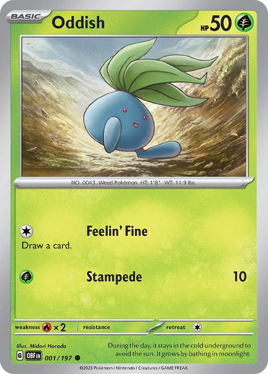 Image for Oddish (001/197) (SV03: Obsidian Flames) - Pokemon