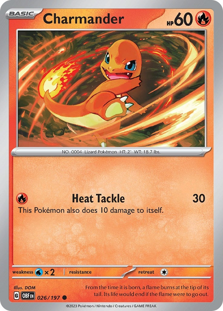 Image for Charmander (026/197) (SV03: Obsidian Flames) - Pokemon