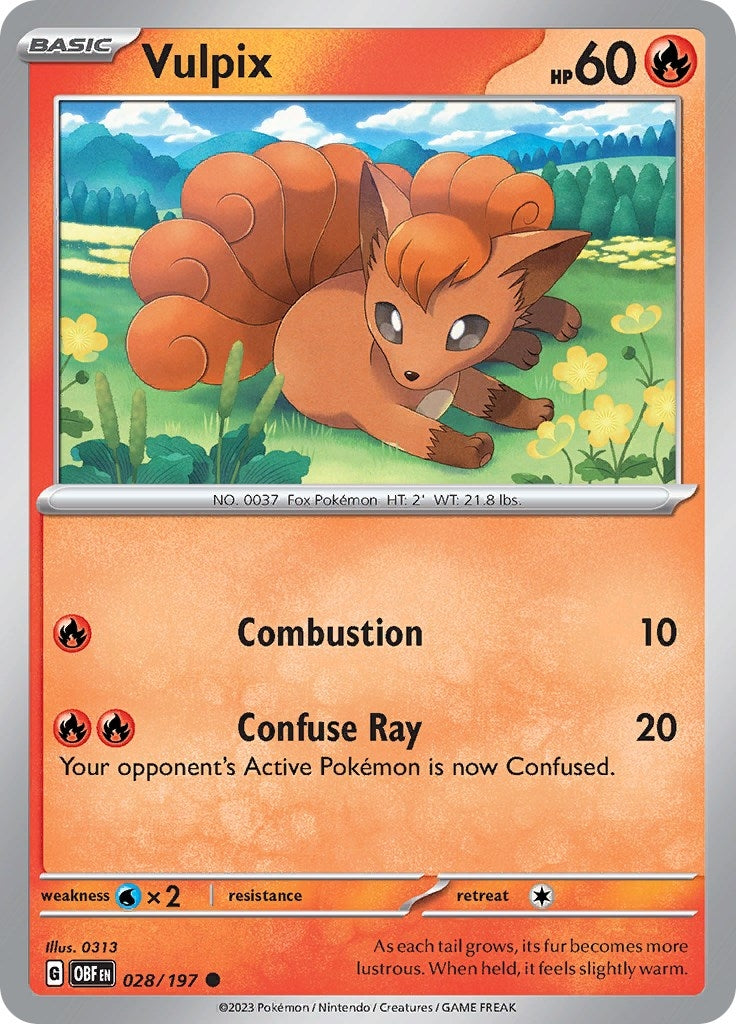 Image for Vulpix (028/197) (SV03: Obsidian Flames) - Pokemon