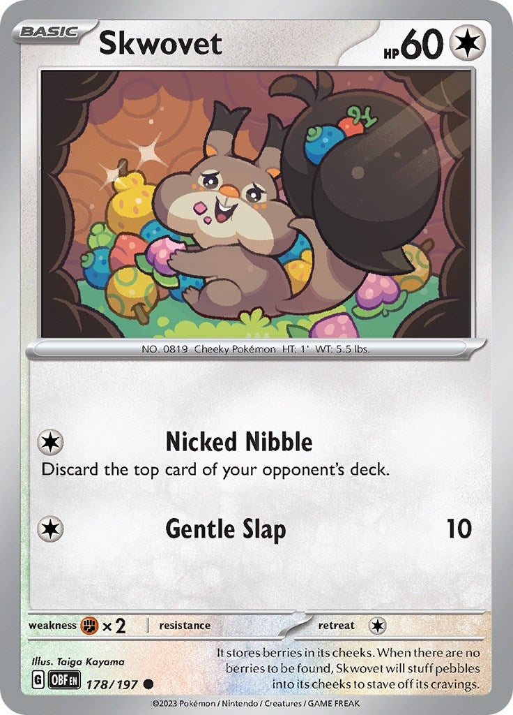 Image for Skwovet (178/197) (SV03: Obsidian Flames) - Pokemon