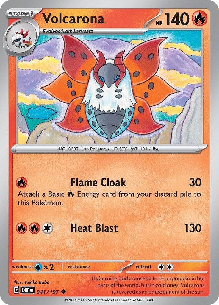 Image for Volcarona (041/197) (SV03: Obsidian Flames) - Pokemon