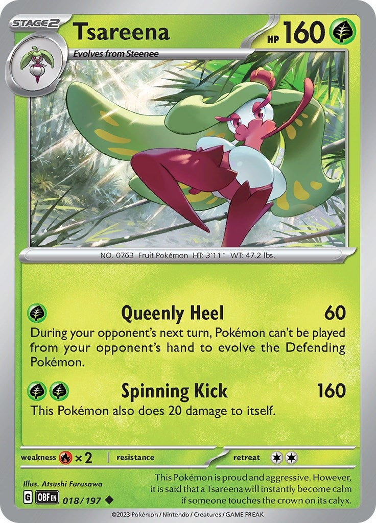 Image for Tsareena (018/197) (SV03: Obsidian Flames) - Pokemon