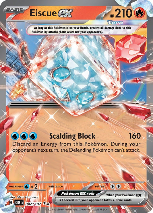 Image for Eiscue ex (042/197) (SV03: Obsidian Flames) - Pokemon
