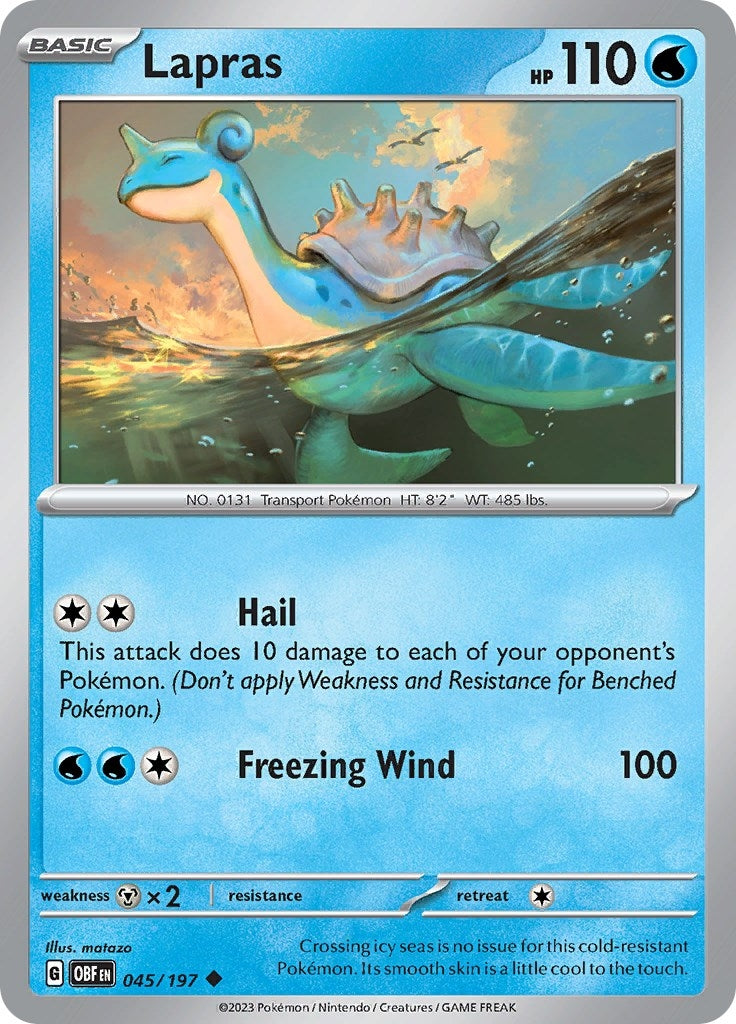 Image for Lapras (045/197) (SV03: Obsidian Flames) - Pokemon