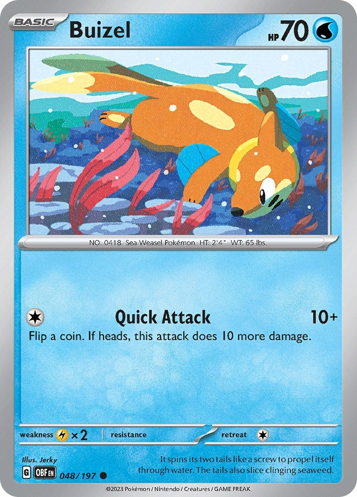 Image for Buizel (048/197) (SV03: Obsidian Flames) - Pokemon