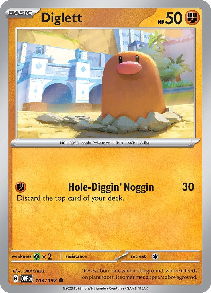 Image for Diglett (103/197) (SV03: Obsidian Flames) - Pokemon