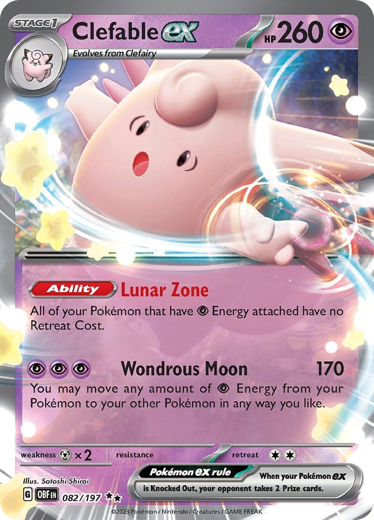 Image for Clefable ex (082/197) (SV03: Obsidian Flames) - Pokemon