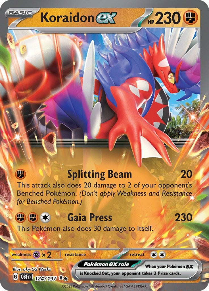 Image for Koraidon ex (124/197) (SV03: Obsidian Flames) - Pokemon
