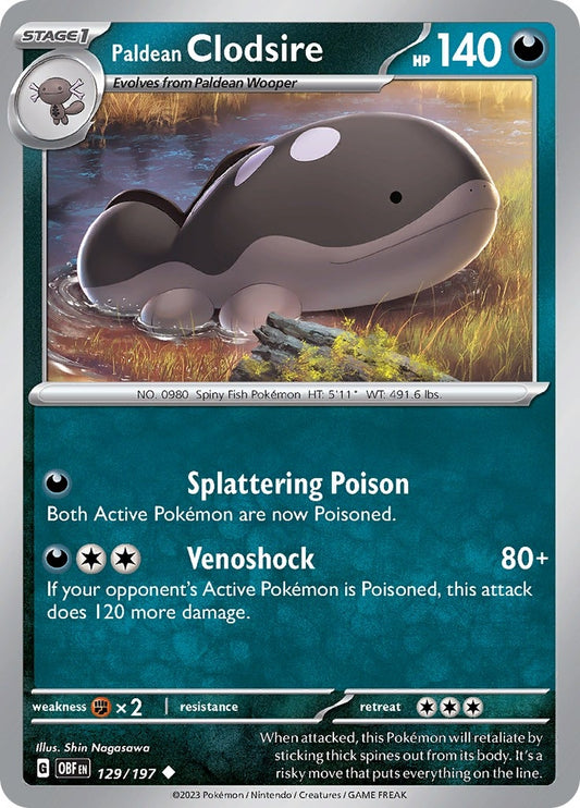Image for Paldean Clodsire (129/197) (SV03: Obsidian Flames) - Pokemon