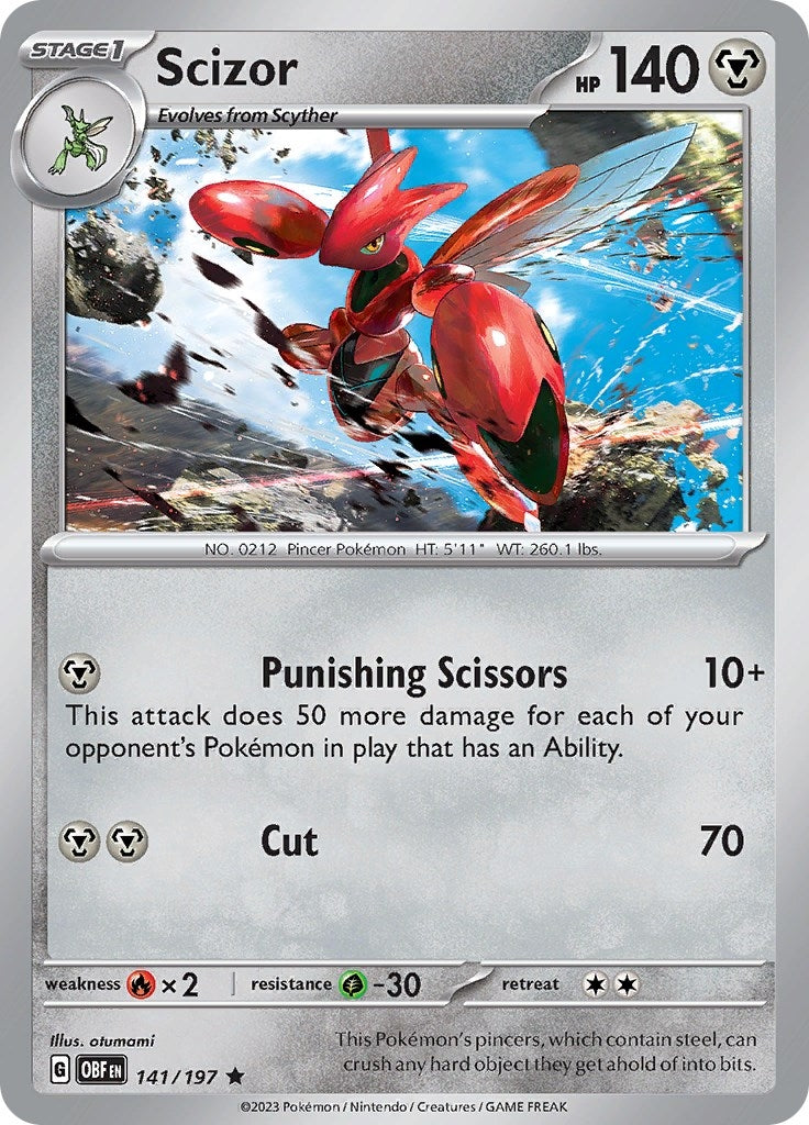Image for Scizor (141/197) (SV03: Obsidian Flames) - Pokemon