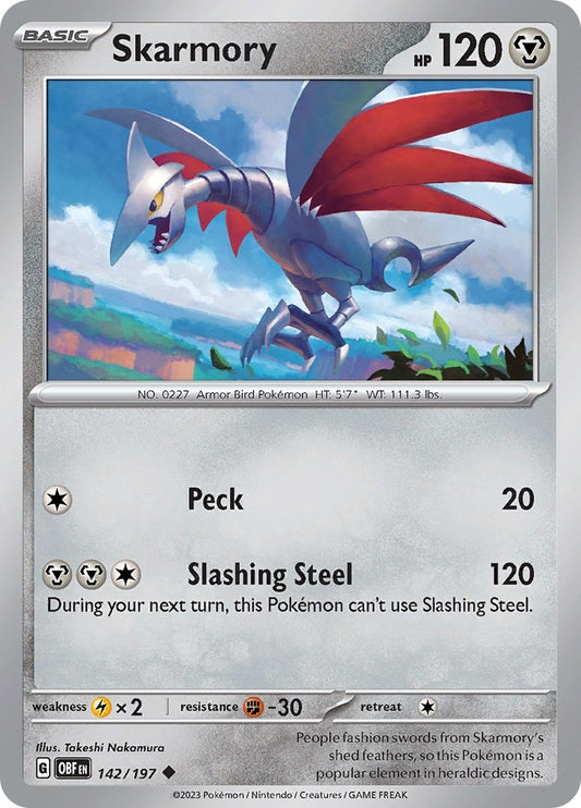 Image for Skarmory (142/197) (SV03: Obsidian Flames) - Pokemon