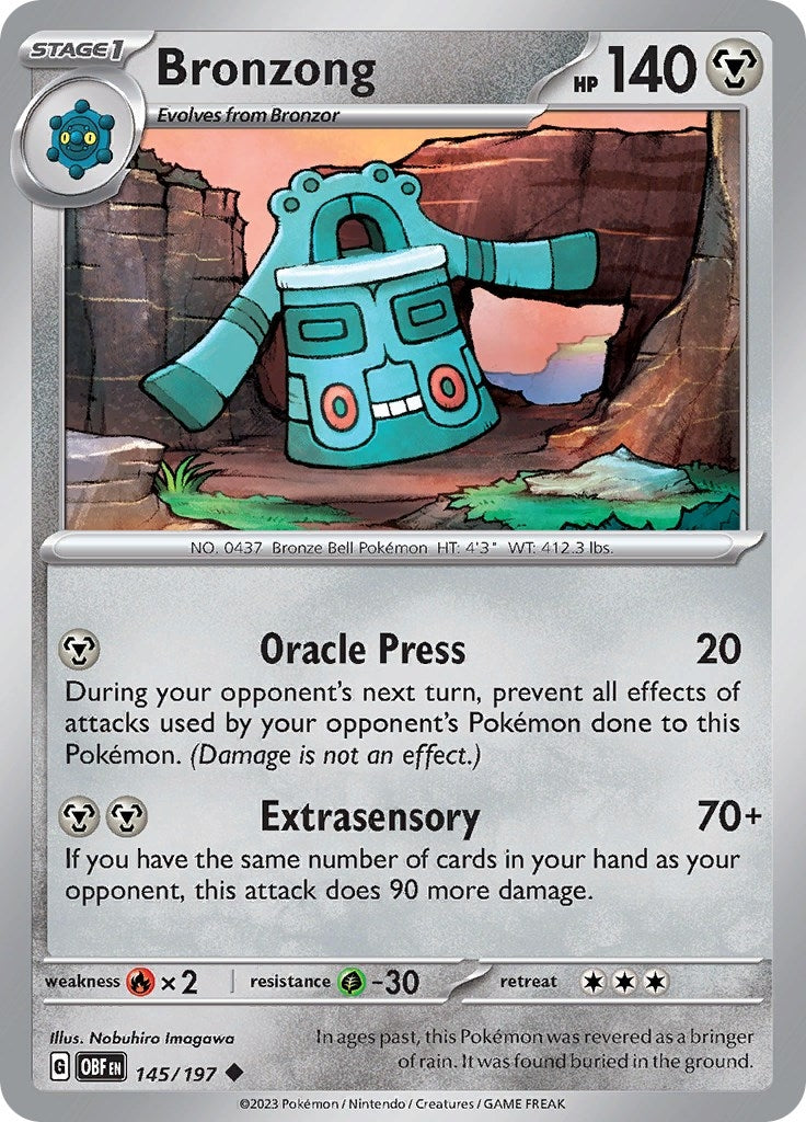 Image for Bronzong (145/197) (SV03: Obsidian Flames) - Pokemon