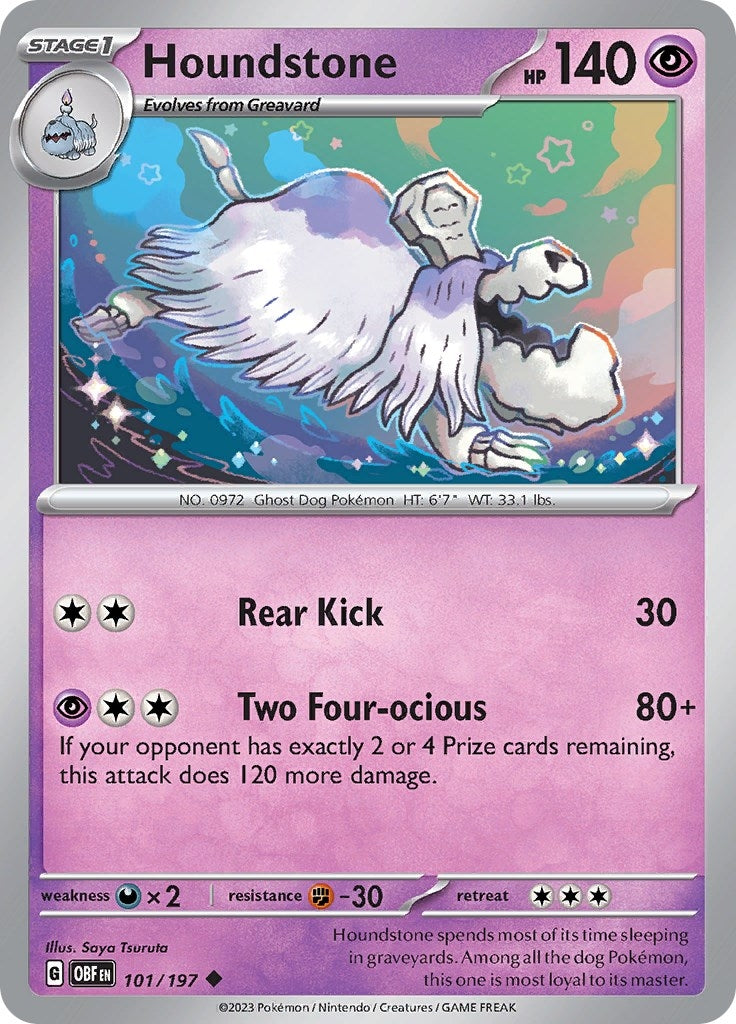 Image for Houndstone (101/197) (SV03: Obsidian Flames) - Pokemon