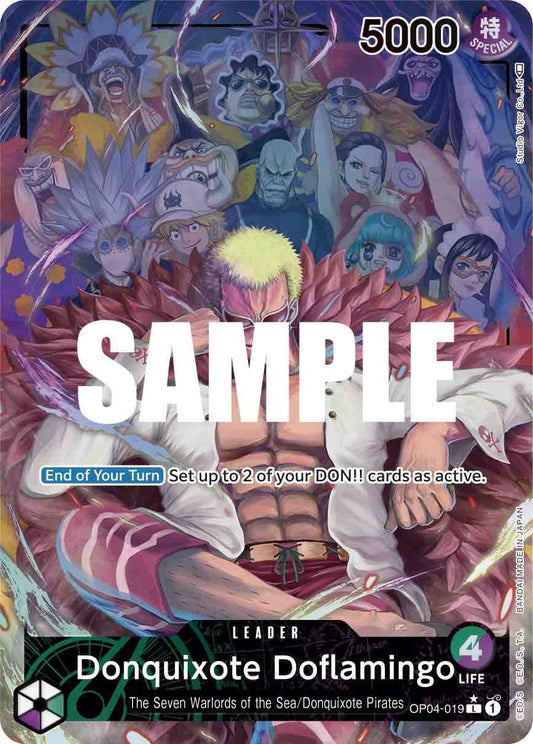 Image for Donquixote Doflamingo (019) (Alternate Art) (OP04-019) (Kingdoms of Intrigue) - One Piece Card Game
